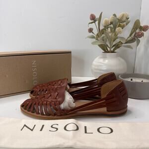Anthropologie Nisolo Brown Leather Huarache Sandals 10 $140